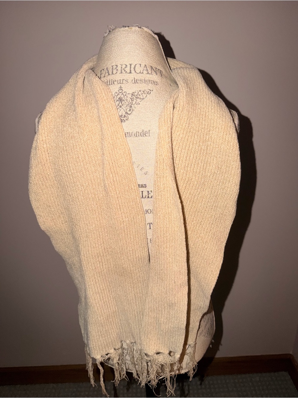 Chenille winter scarf